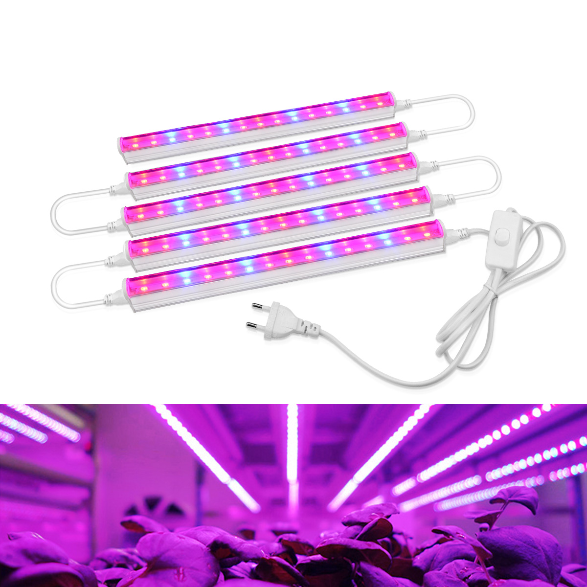 Hydroponic Nft Channel - AC220V 110V LED büyümek ışık 1-5