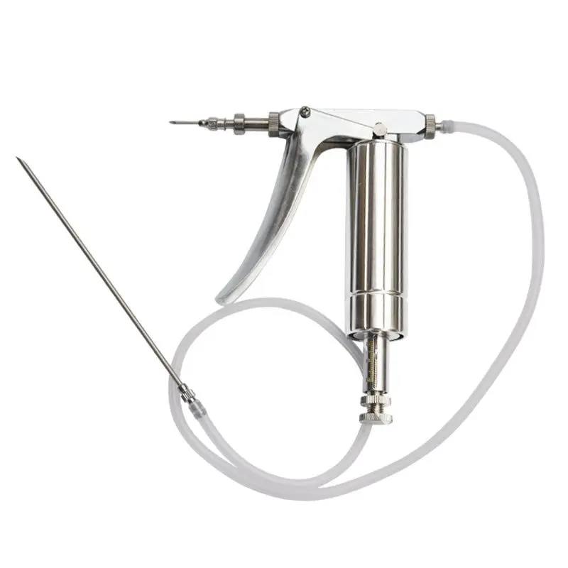 Veterinary Syringe Gun - Paslanmaz çelik aşı, ayarlanabilir sürekli şırınga,